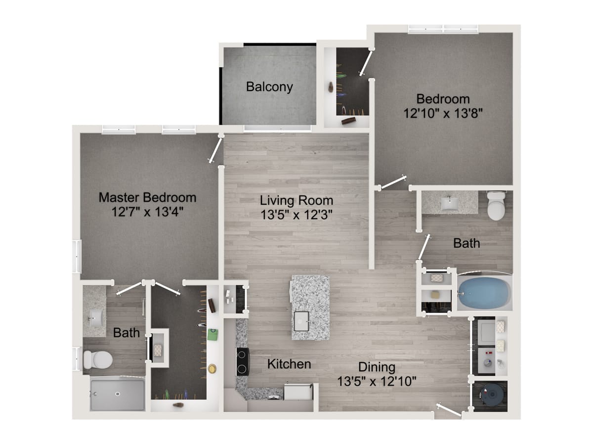 Realistic 2D /3D floorplan image